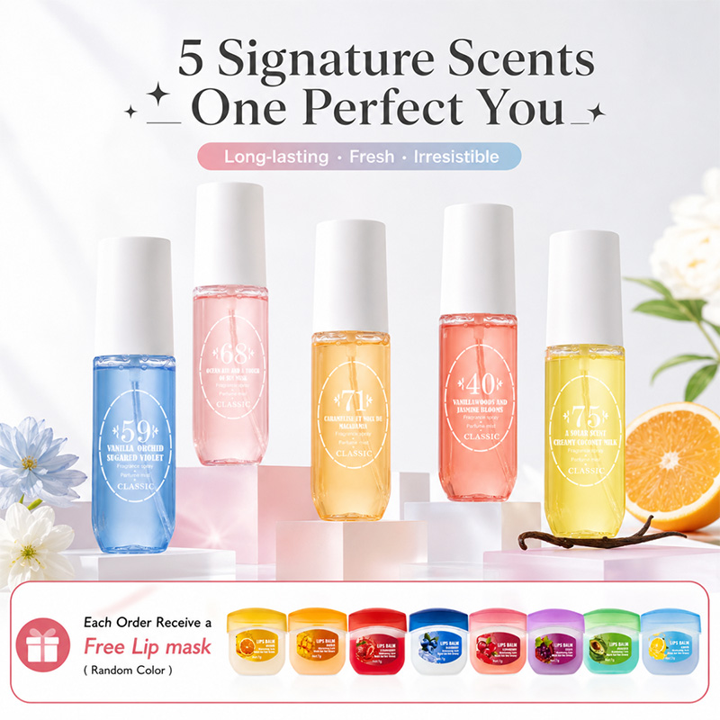 Vanilla Perfume Oil - رذاذ عطر للجسم بـ 5 روائح: