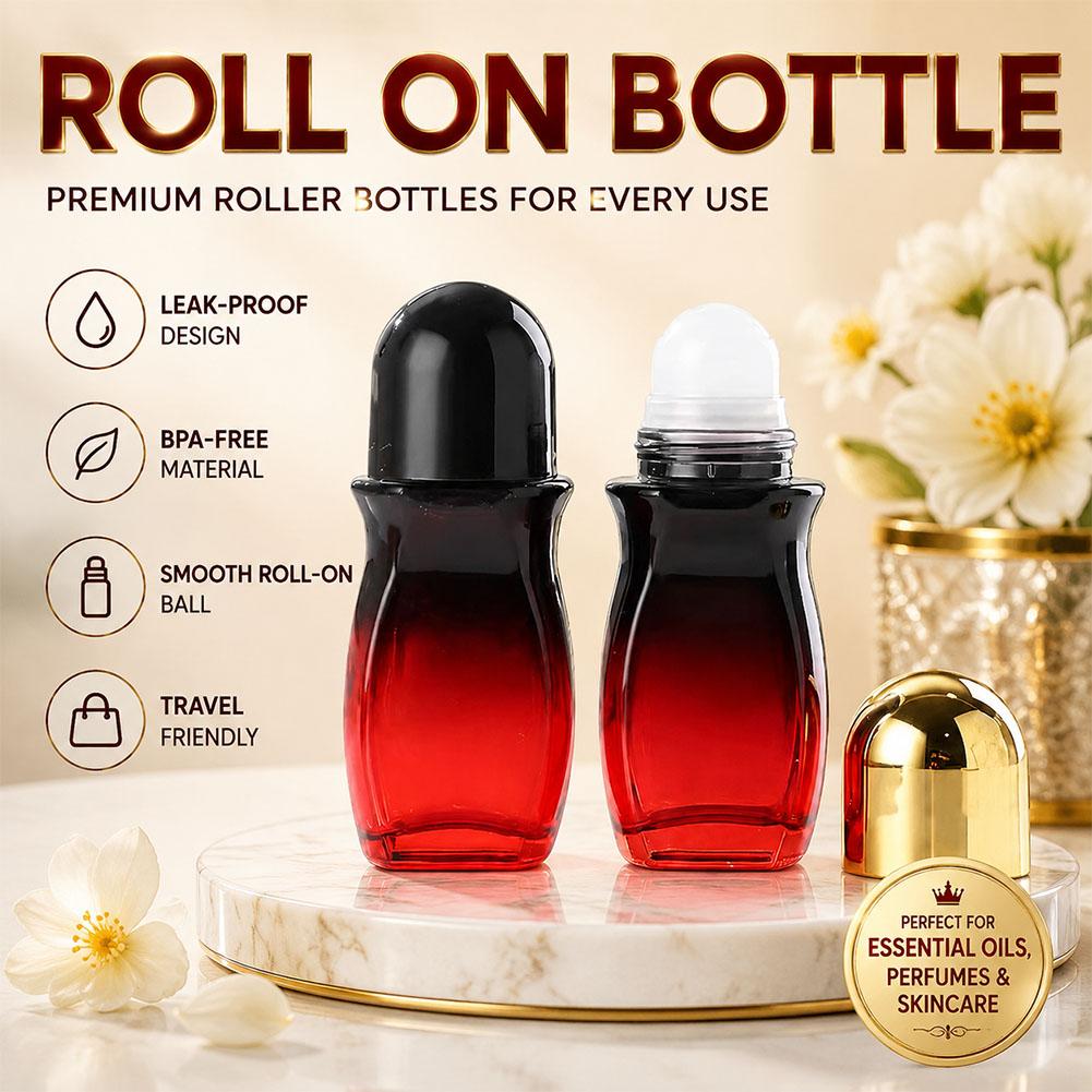 Attar Oil Roll On - زجاجات رول أون زجاجية سميكة محسنة،